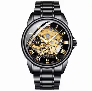 FNGEEN Luxury Skeleton Automatic Mechanical Watch – Stainless Steel