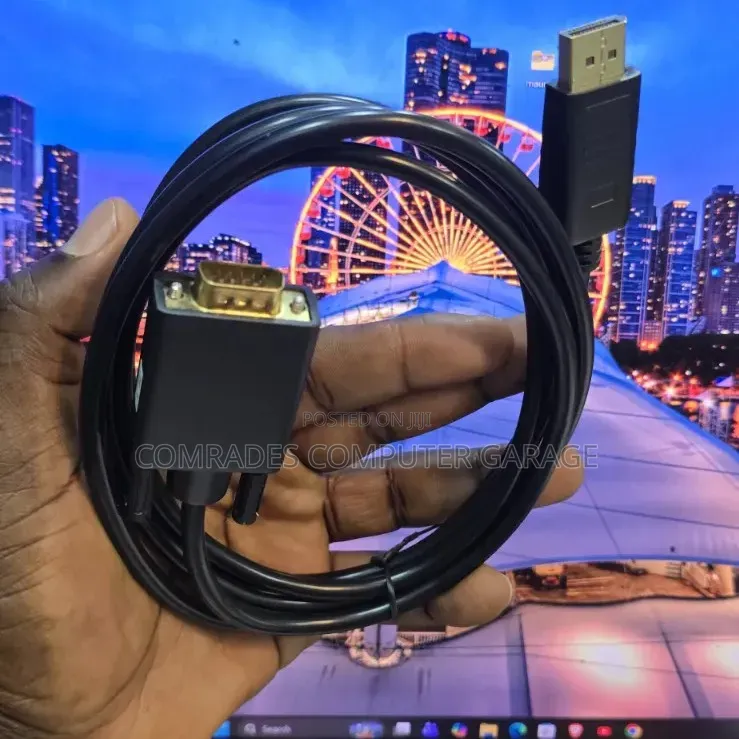 Display Port to Vga Cable 1.8m.