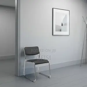 Office Chair; Stackable Chrome Office Visitors Chair