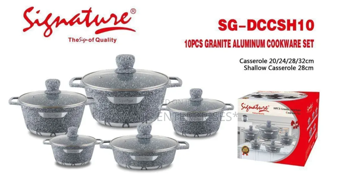 Signature 10 PCS Granite Cookware Set 
Sg-DCC-Sh-10