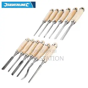 Wood CHISEL CARVING 8” 12PC SET SILVERLINE High Quality H/Duty