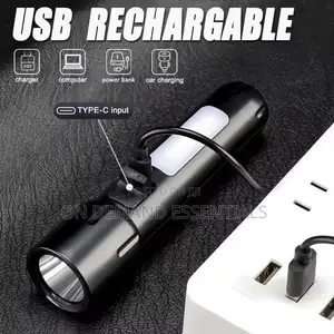 Mini EDC Flashlights USB Rechargeable Torch With 4 Modes