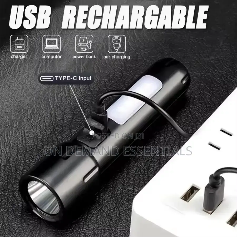 Mini EDC Flashlights USB Rechargeable Torch With 4 Modes