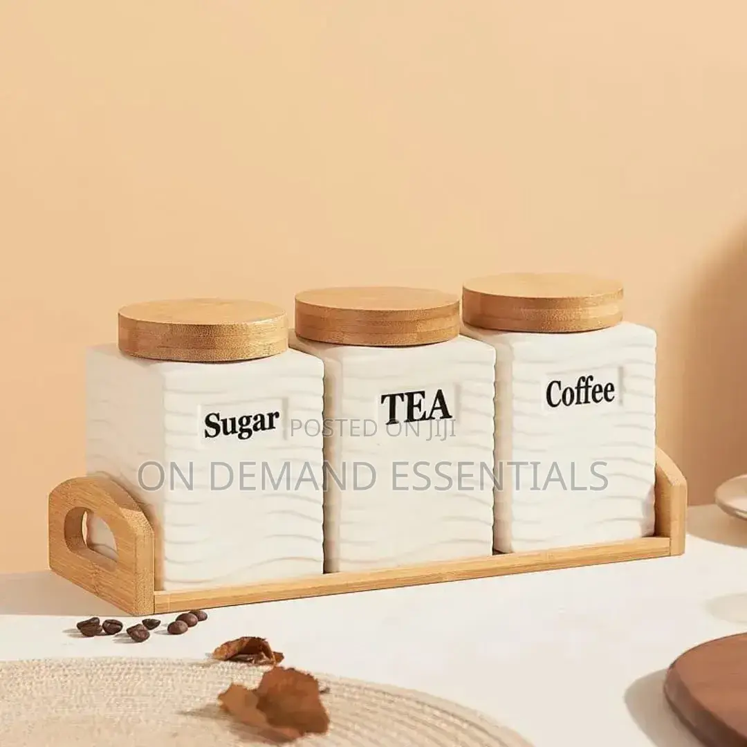 Creative Square Shape Ceramic Canister