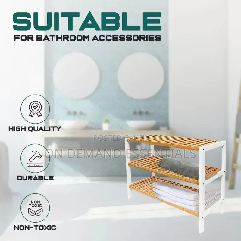 3 Layer Natural Bamboo Shoe Rack/ Storage Organizer