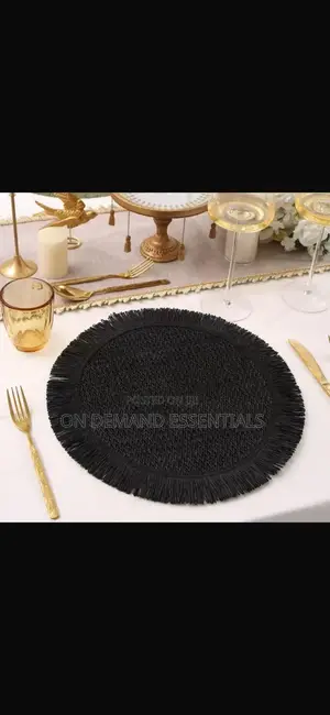 6 PCS Set Nordic Tassel Woven Table Mat
