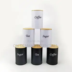3 PCS Set Airtight Canister With Bamboo Lid