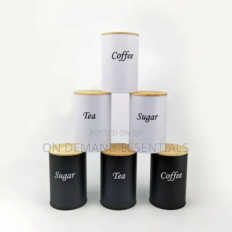 3 PCS Set Airtight Canister With Bamboo Lid