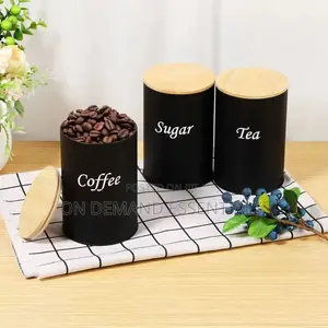 3 PCS Set Airtight Canister With Bamboo Lid