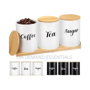 3 PCS Set Airtight Canister With Bamboo Lid