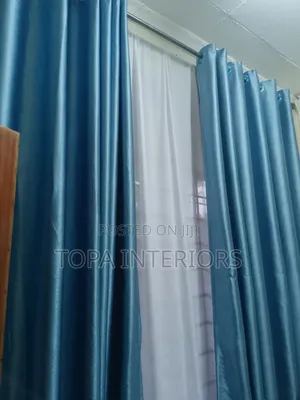 Blue Opaque Window Curtains for Bedroom Total Light Block