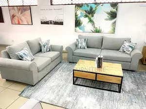 5-Seater Sofa Set (3+2) Modern Grey Design