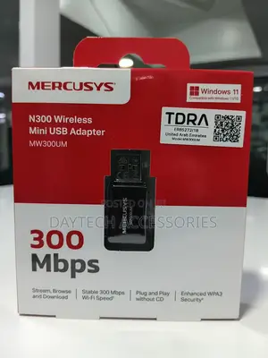 MERCUSYS Wi-Fi Dongle N300 USB Wi-Fi Adapter for PC/Desktop/Laptop
