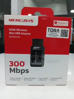 MERCUSYS Wi-Fi Dongle N300 USB Wi-Fi Adapter for PC/Desktop/Laptop