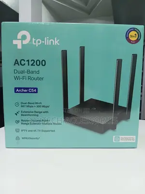 TP-Link Archer C54 AC1200 MU-MIMO Dual-Band WiFi Router.