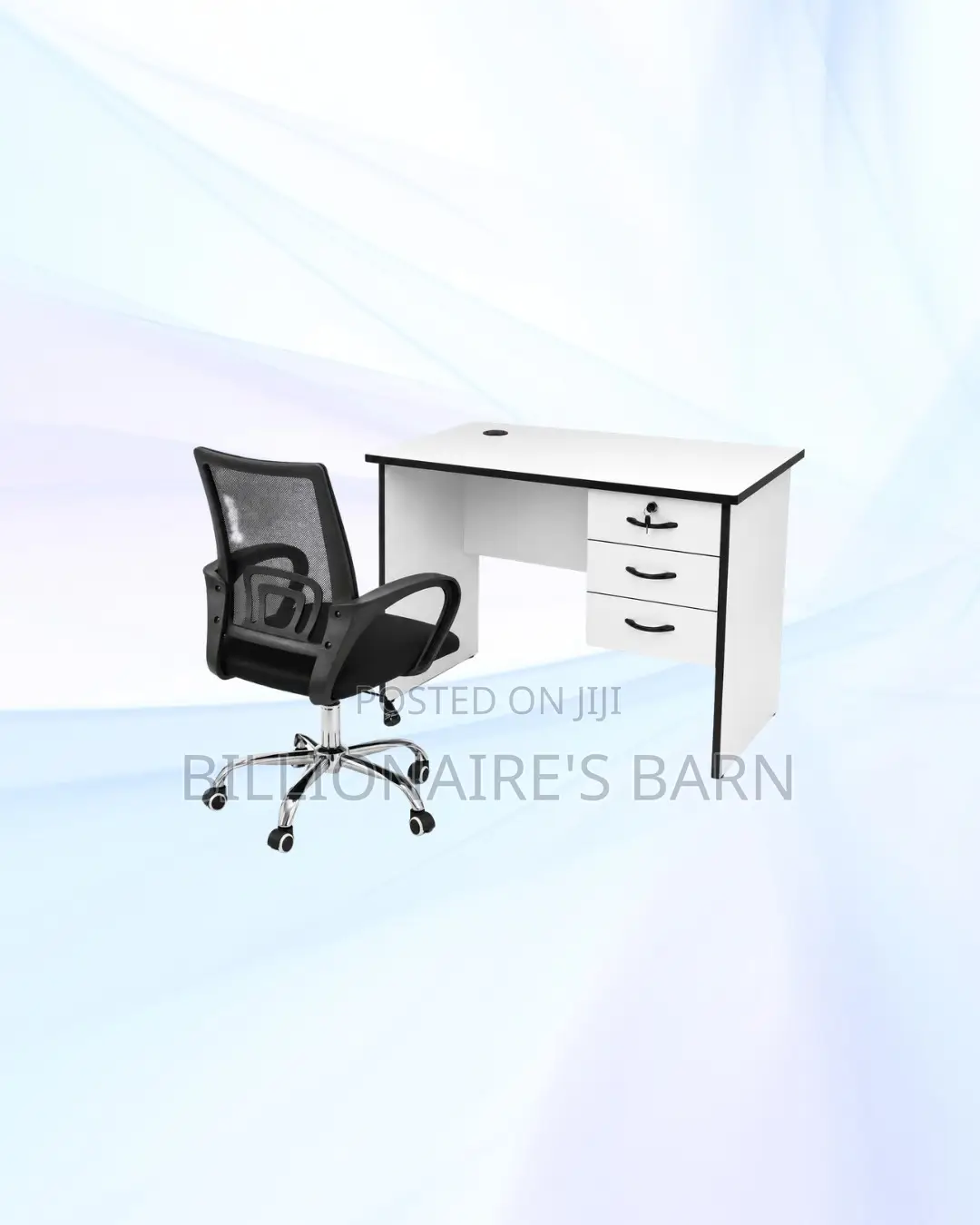 Practical 1m Desk and Secretarial Mesh Chair for Home Use
