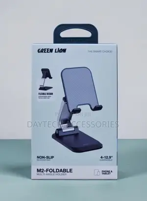 Green Lion M2- Foldable Multi-Angle Phone Holder Black Gngx49hldbk.