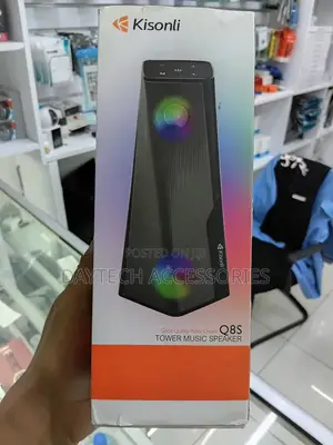 This Is a Kisonli Q8S Tower Music Speaker RGB LED Lighting.