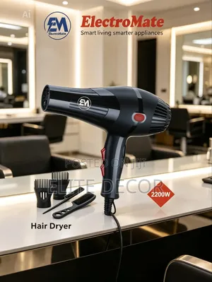 Electromate Professional Hair Dryer (Blow Dry)– 2200W Fast Drying Hair