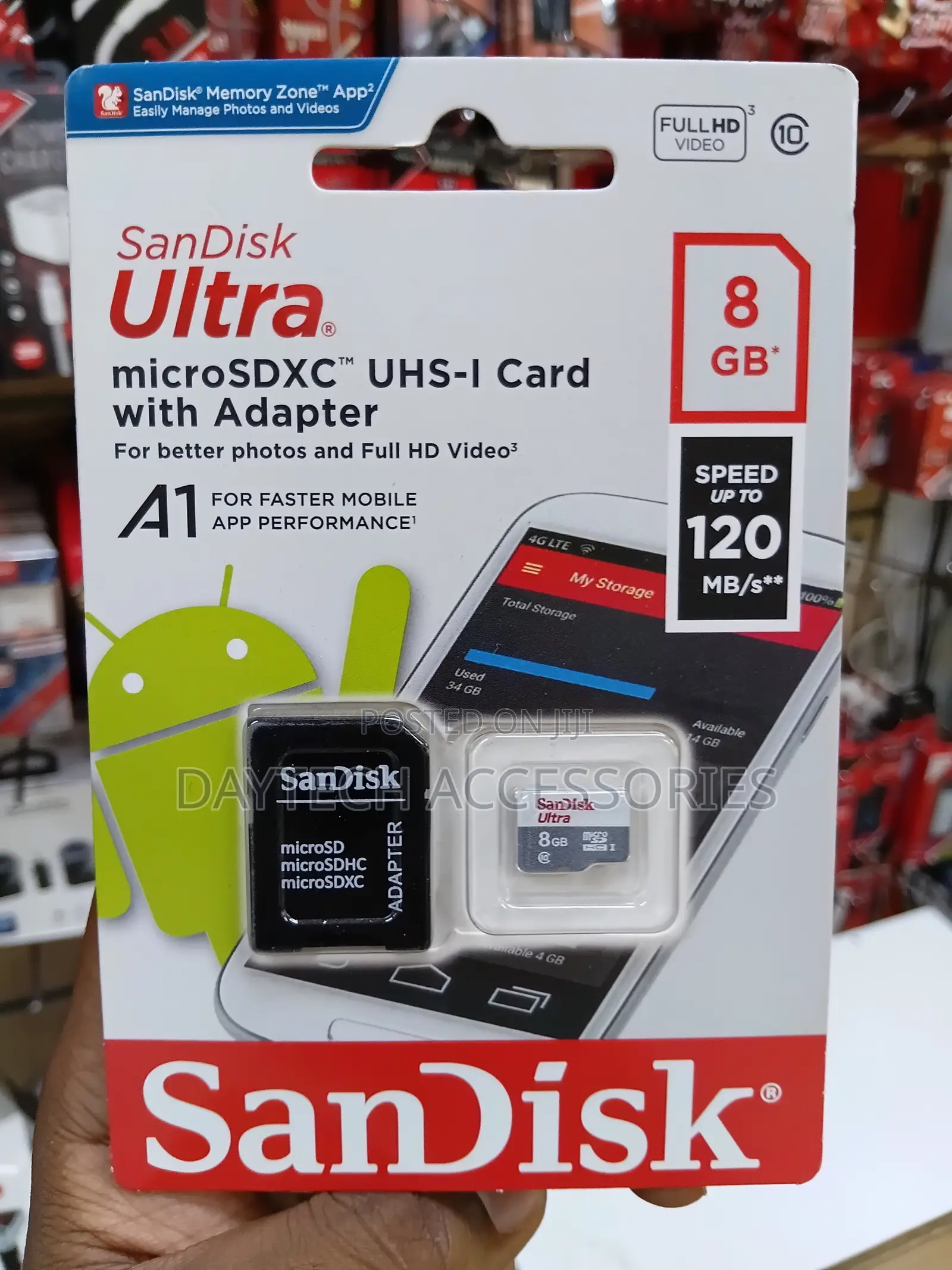 SanDisk Micro SD Memory Card - 8GB (Class 10)