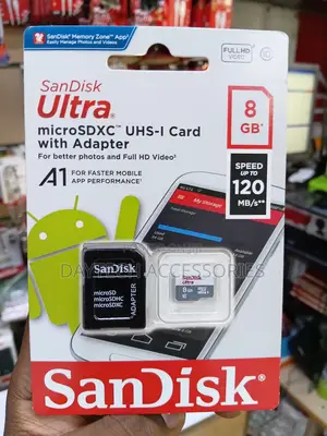 SanDisk Ultra 8GB microSDXC UHS-I Card With a Speed of Up to 120 MB/s.