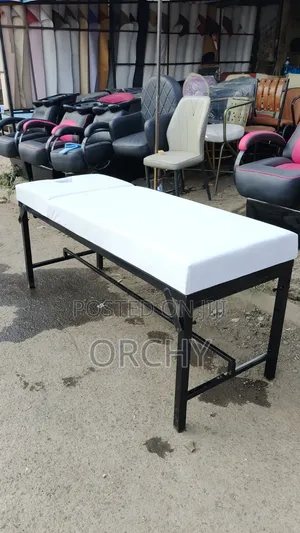 White Leather Massage Bed