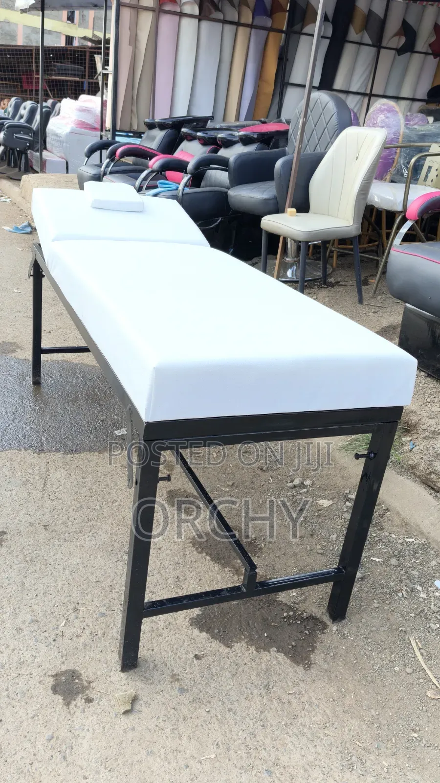White Leather Massage Bed