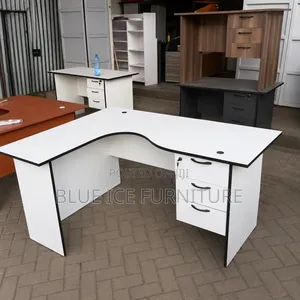 Executive Lshape Office Desk With 3 Drawers