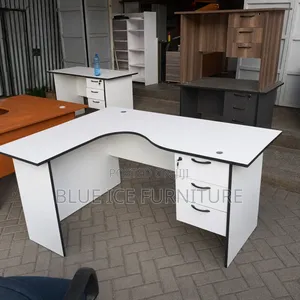 Executive Lshape Office Desk With 3 Drawers