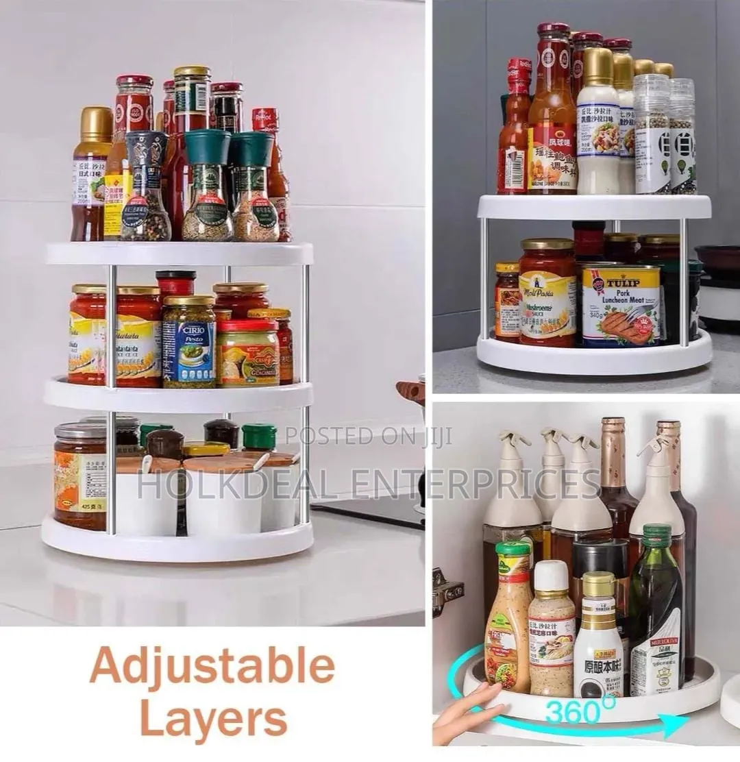 Rotating Spice Storage Rack 3 Layer