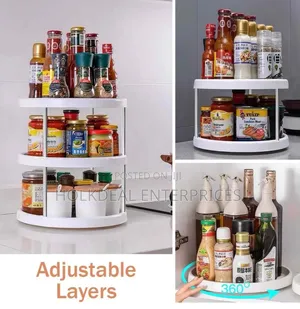 Rotating Spice Storage Rack 3 Layer