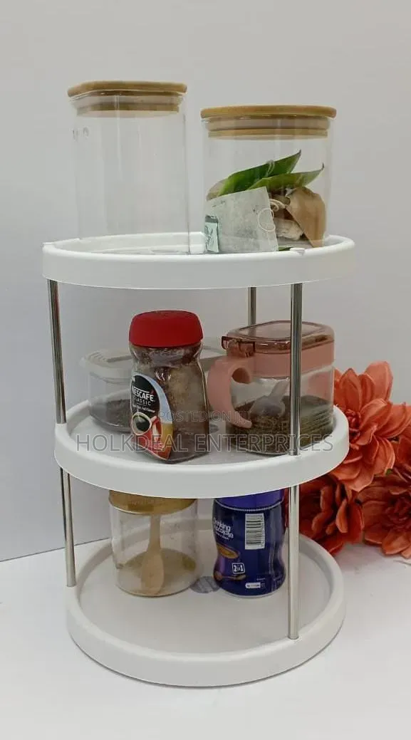 Rotating Spice Storage Rack 3 Layer