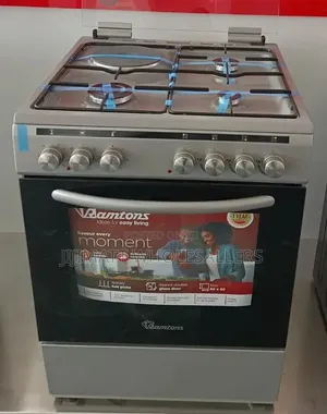 50*55 Ramtons 3g+1e Silver Standing Cooker- Rc/906