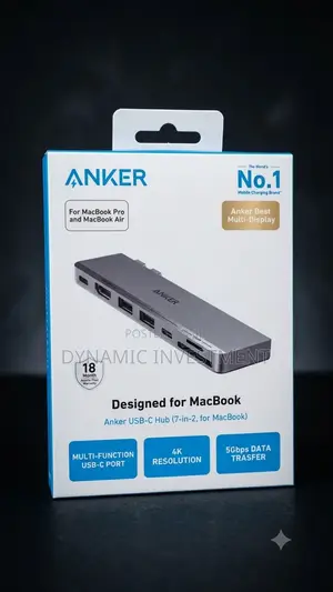 Anker 547 USB-C Hub 7-in-2 for Macbook 100W Works With Thunderbolt 4