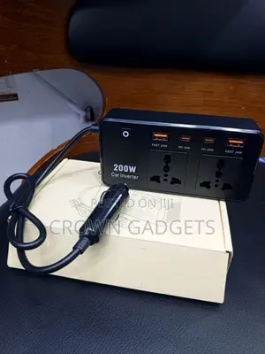 200W Car Power Inverter 12V to 220V Dual AC USB-C Charger