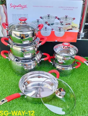 Signature Heavy Duty 12pcs Stainless Steel Cookware
