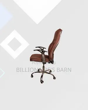 Practical Executive Leather Chair High Back for Smooth Swivel Movement