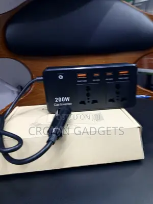 200W Vehicle Power Inverter With AC USB Type-C Ports