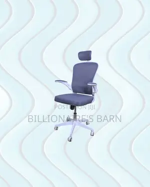 Practical White Office Chair With Headrest for Smooth Swivel Movement