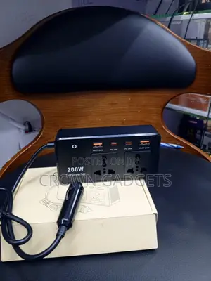 Multi-Port 200W Car Inverter for Laptop Phone Tablet