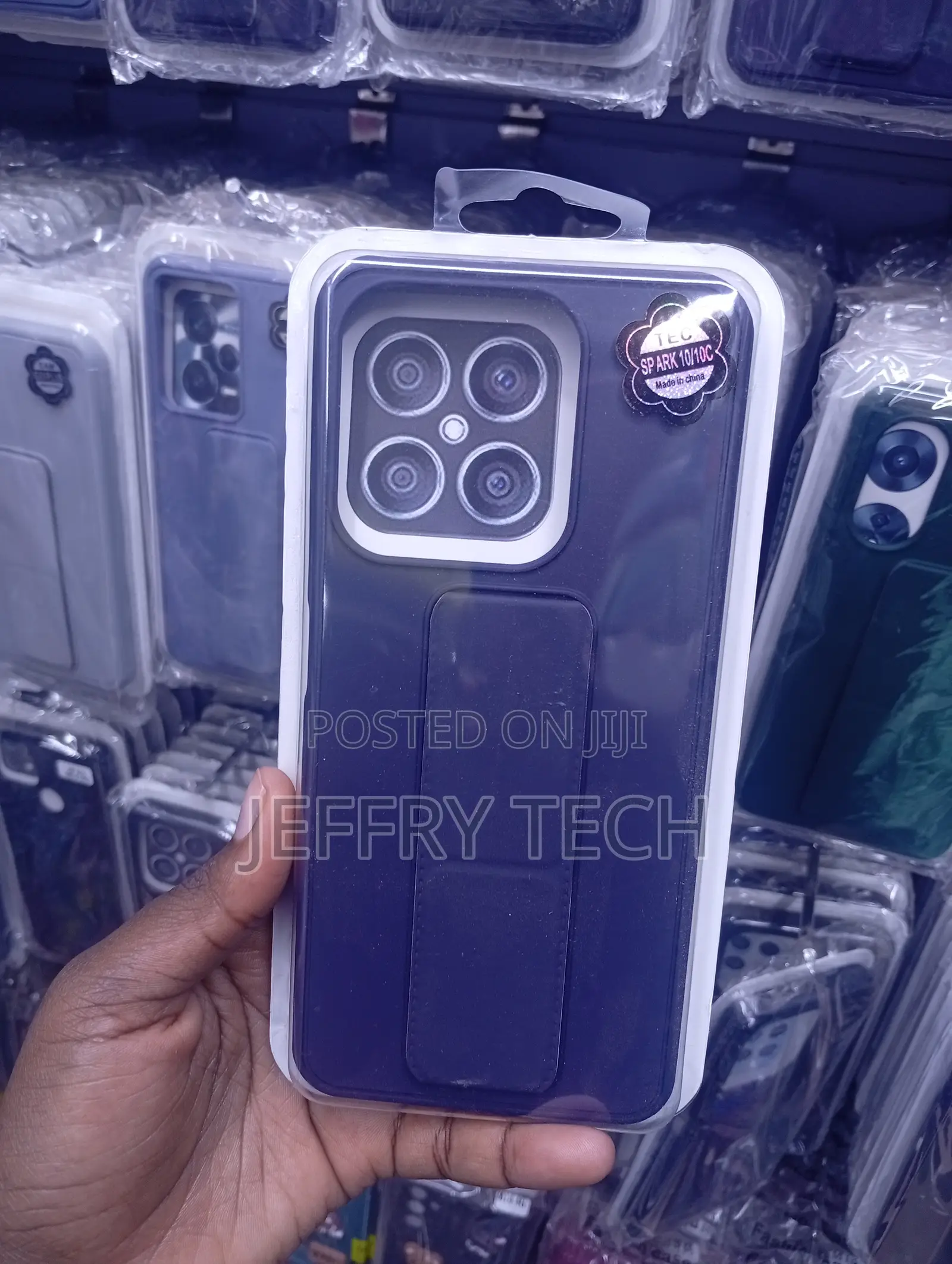 Tecno Spark 10 or 10c Multi-Functional Stand Case