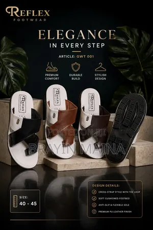 Men Leather Open Shoe