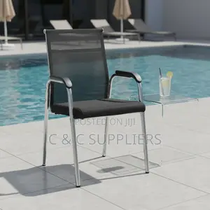 Modern Reception Mesh Chair With Armrest