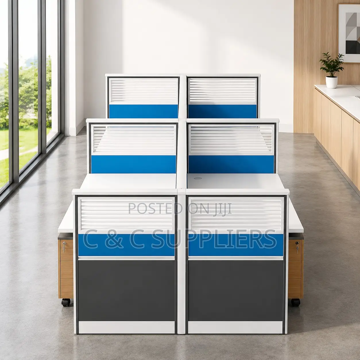 4-Seater Modular Advanced Workstation