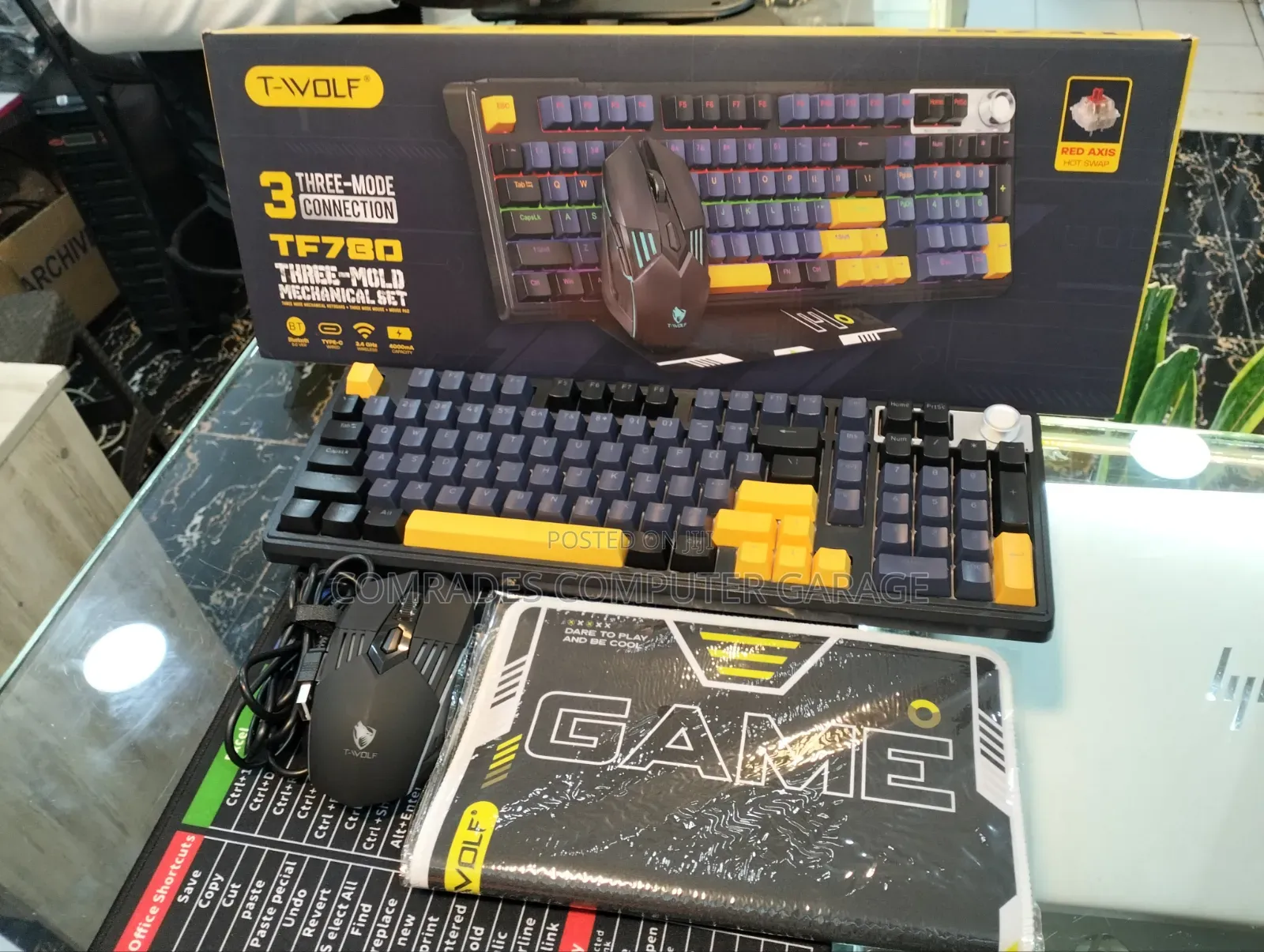 T-Wolf TF780 3-Mode Mechanical Gaming Combo in Black