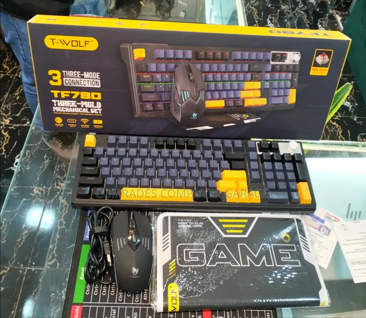 T-Wolf TF780 3-Mode Mechanical Gaming Combo in Black