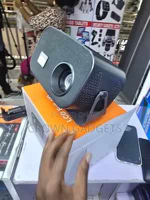 Wireless Projector With WiFi Bluetooth Rotating Stand