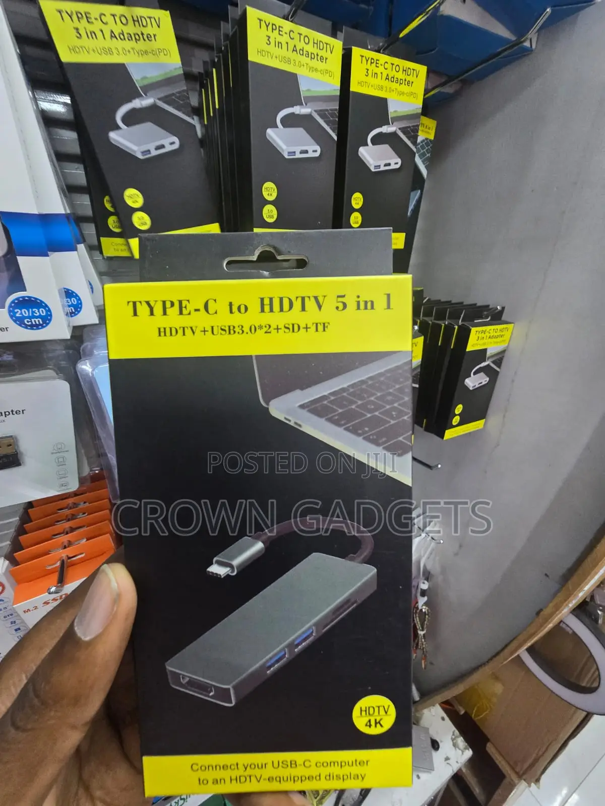 Type-C to HDMI Adapter 5 in 1 USB Hub With PD Charging