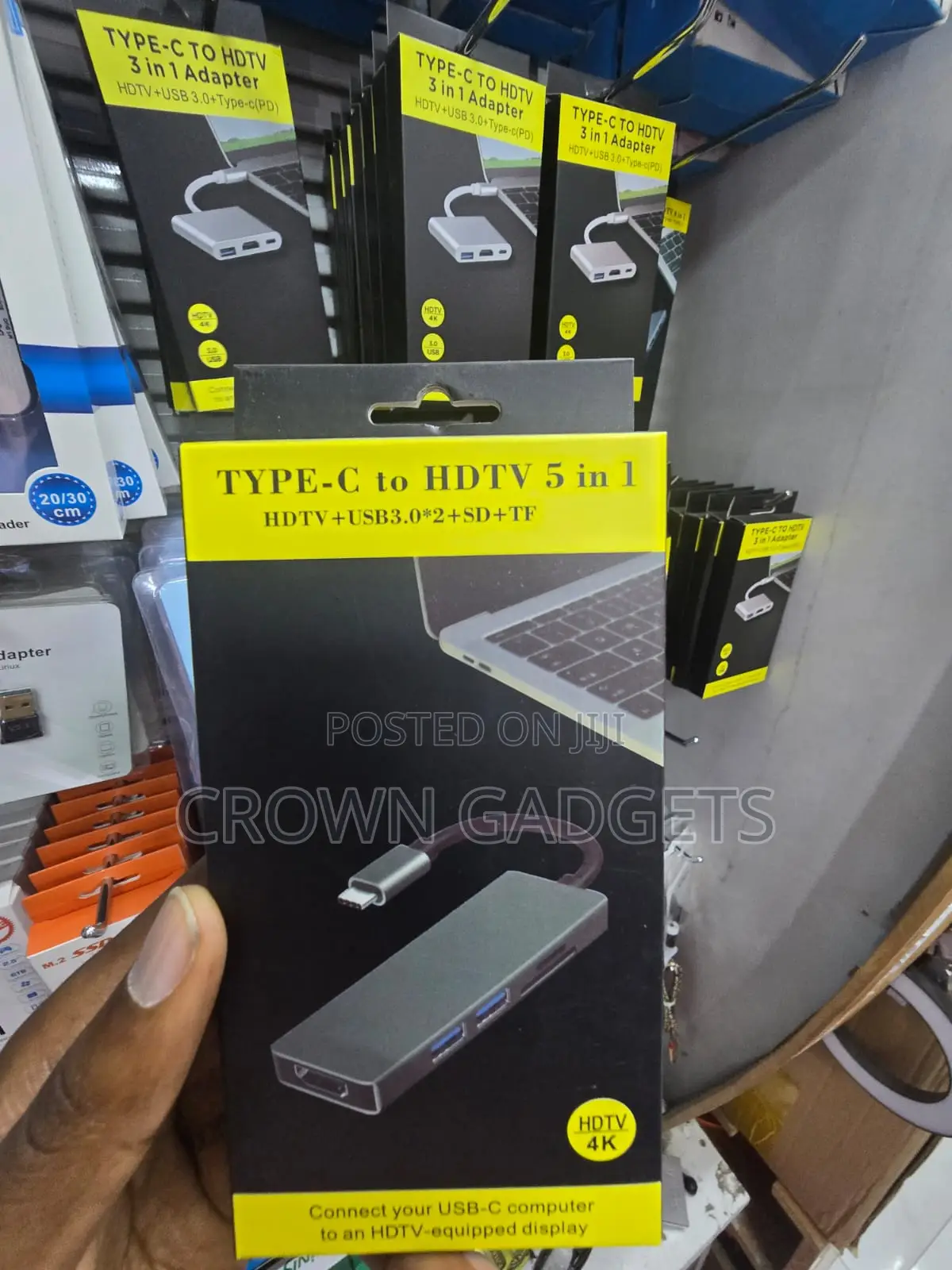 Type-C to HDMI Adapter 5 in 1 USB Hub With PD Charging