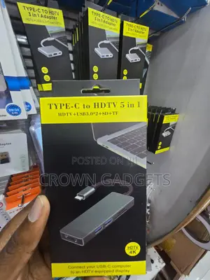 Type-C to HDMI Adapter 5 in 1 USB Hub With PD Charging